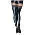 Noir - medias hasta el muslo - encaje brillante - negro - XL