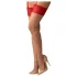 Obsessive Cupide Desir - medias autoajustables de encaje - rojo