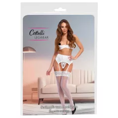 Cottelli - medias hasta el muslo - tacto sedoso - blanco - M