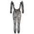 NO:XQSE - Mono de flores estilo felino - negro (S-L)