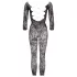 NO:XQSE - Body sexy con flores - encaje negro - talla S-L
