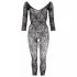 NO:XQSE - Body sexy con flores - encaje negro - talla S-L
