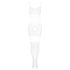 Obsessive G330 - traje transparente con diseño (blanco) - XL/2XL