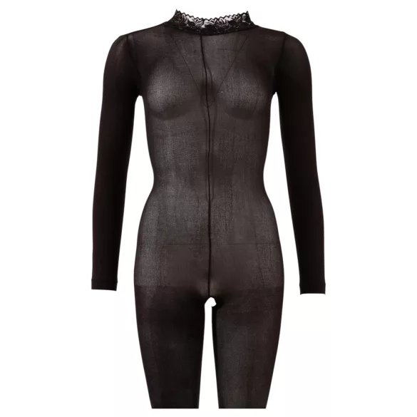 Cottelli - Body de red transparente con entrepierna abierta (negro) - Talla S/M