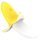 Lonely - vibrador recargable impermeable en forma de plátano - amarillo/blanco