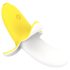 Lonely - vibrador recargable impermeable en forma de plátano - amarillo/blanco