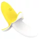 Lonely - vibrador recargable impermeable en forma de plátano - amarillo/blanco