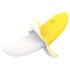 Lonely - vibrador recargable impermeable en forma de plátano - amarillo/blanco