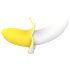 Solitaria - vibrador banana recargable y resistente al agua (amarillo-blanco)