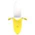 Lonely - vibrador recargable impermeable en forma de plátano - amarillo/blanco
