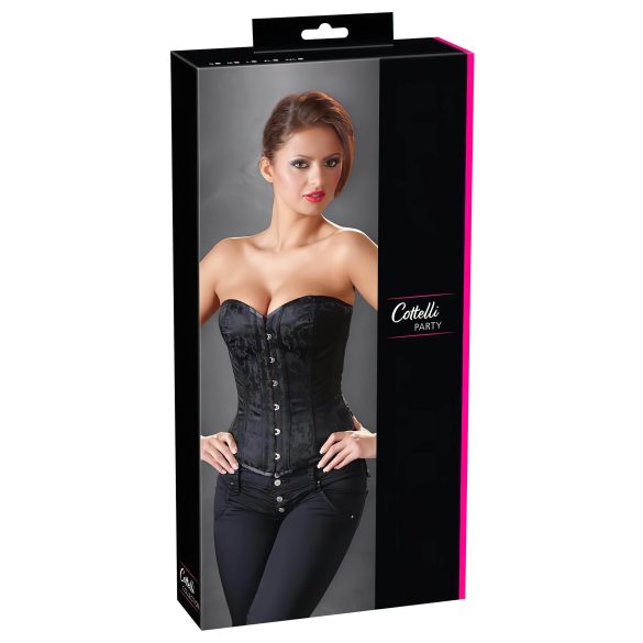 Cottelli - Corsé bordado para fiesta (negro) - M