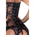 Noir - corset con liguero y encaje - negro