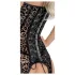 Noir - top con liguero - estampado leopardo - negro