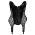 Noir - top con liguero - estampado leopardo - negro