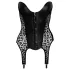Noir - top con liguero - estampado leopardo - negro