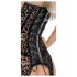 Noir - Top con liguero estampado de leopardo (negro) - M
