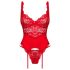 Obsessive Amor Cherris - lace set with garter belt (red)
