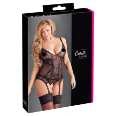 Cottelli - Top lencero de encaje con tiras - negro