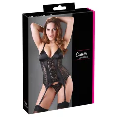 Cottelli - top con liguero ajustable (negro)