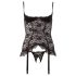 Cottelli - Encaje con volantes - Top con liguero (negro) - 85C/XL