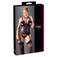 Cottelli - Blusa mujer curvy con flores - negro