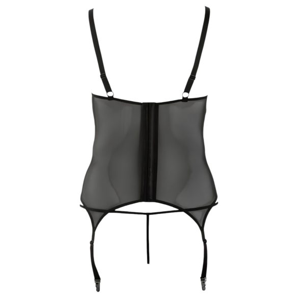 Cottelli - Blusa floreada para mujer, talla grande (negro) - XXL