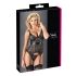 Cottelli - blusa transparente a rayas brillantes (negra)