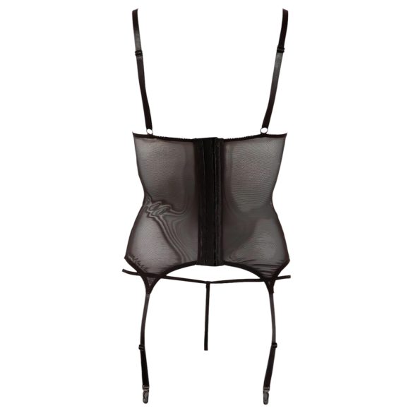 Cottelli - top transparente rayas brillantes - negro - L