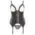 Cottelli Plus Size - Top ajustable con liguero (negro)