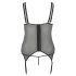 Cottelli Plus Size - Top ajustable con liguero (negro)
