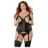 Cottelli Plus Size - Top ajustable con liguero (negro)