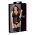 Cottelli Plus Size - Top ajustable con liguero (negro) - 3XL