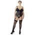 Cottelli Plus Size - Top ajustable con liguero (negro) - 3XL