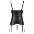 Cottelli Bondage - top push-up brillante con esposas (negro)