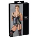 Cottelli Bondage - top push-up brillante con esposas (negro) - XL
