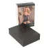 Abierta Fina - top brillante con cadena y tanga (negro)