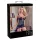 Abierta Fina - top brillante con cadena y tanga (negro) - 85B/L