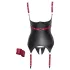 Cottelli Bondage - Top realzador con collar - brillante - negro