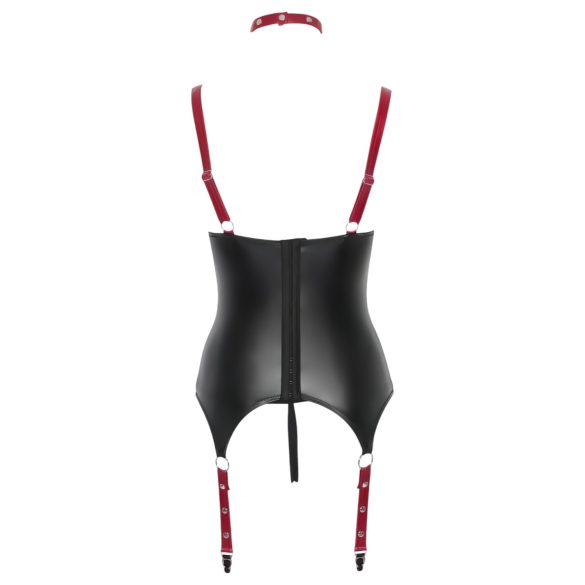Cottelli Bondage - Top realzador con collar - brillante - negro - M