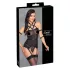 Cottelli Bondage - top con correas, esposas y tanga (negro) - M