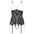 Cottelli - top abierto con perlas (negro) - M