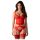 Conjunto Obsessive Cupide Desir - blusa transparente de encaje (rojo)
