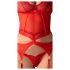 Conjunto Obsessive Cupide Desir - blusa transparente de encaje (rojo)