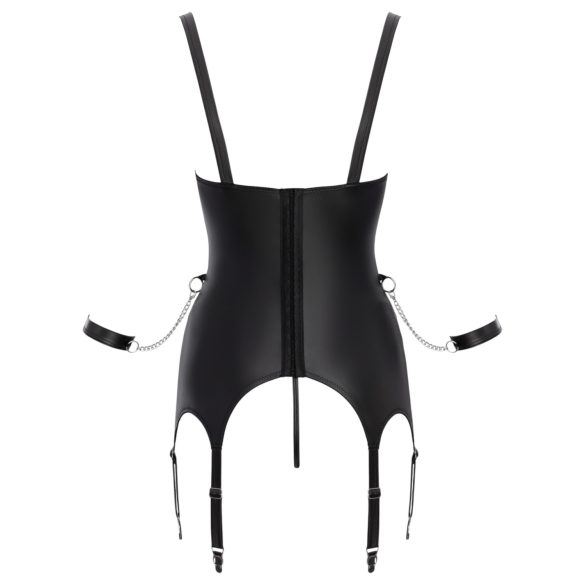 Cottelli - set de bondage con sujetador abierto - negro - M