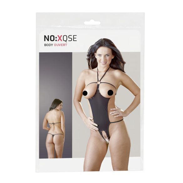 NO:XQSE - Body abierto con strass - lencería sexy negra (S-L)