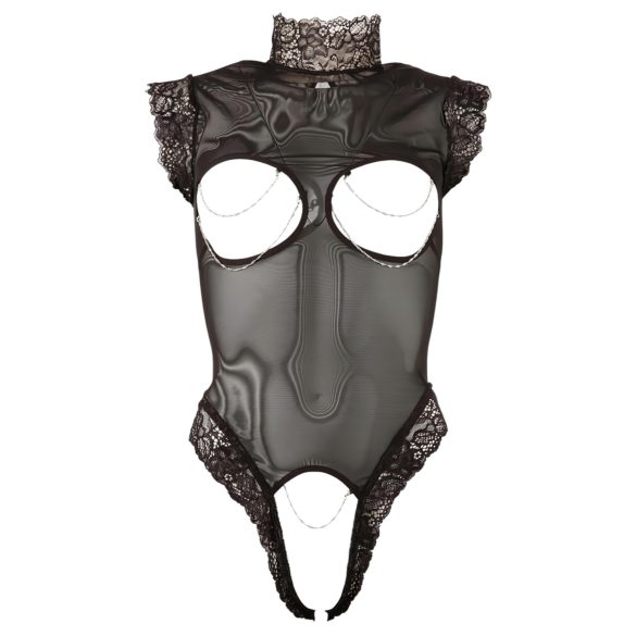 Abierta Fina - body sexy - encaje negro - XL