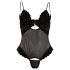 Cottelli - Body ajustable de terciopelo - negro