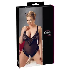   Cottelli Plus Size - body de encaje - talla grande - negro - XXL