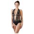 Cottelli - Body de encaje con cuello halter (negro)