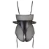 Cottelli Bondage - body brillante con esposas - negro - L